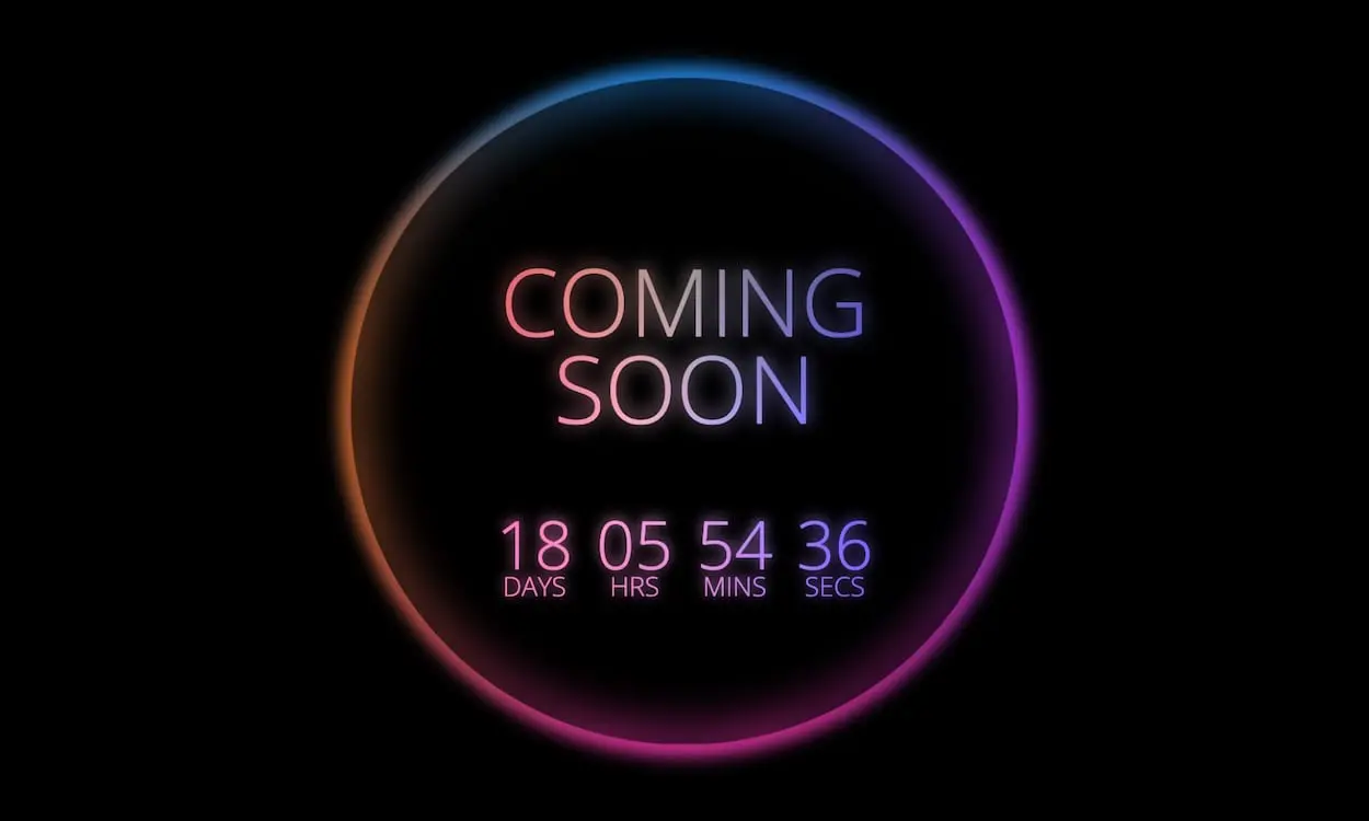 coming soon glow countdown